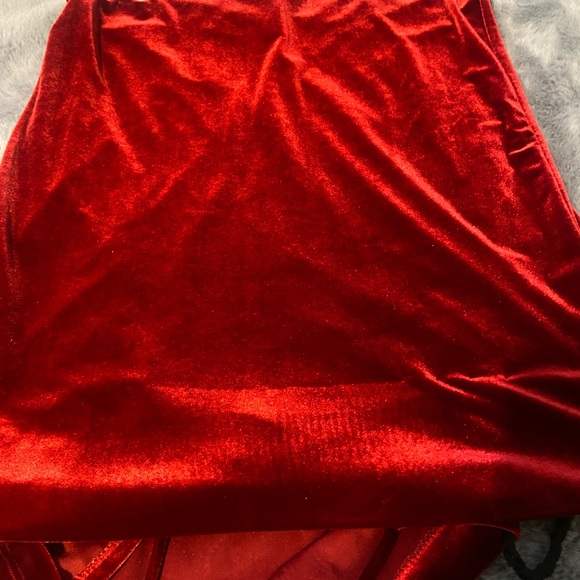 Vintage Goth 1990s Rave City Beaded SZ MED Red Velvet - Picture 3 of 11